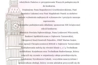 Zdjęcie z galerii XIII świąteczna edycja KONKURSU PIOSENKI ANGLOJĘZYCZNEJ 24.01.2023